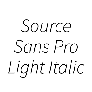 Source Sans Pro Light Italic