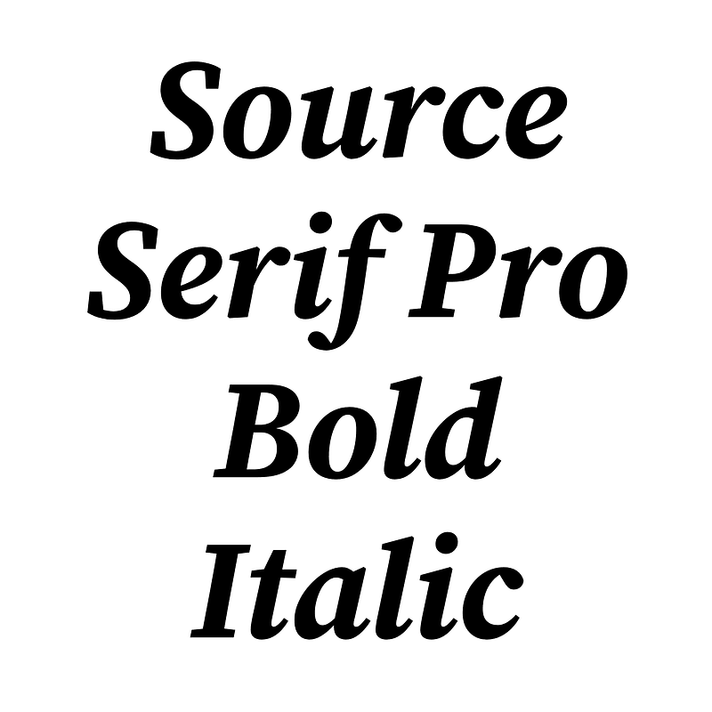 Source Serif Pro Bold Italic - Free fonts on creazilla.com