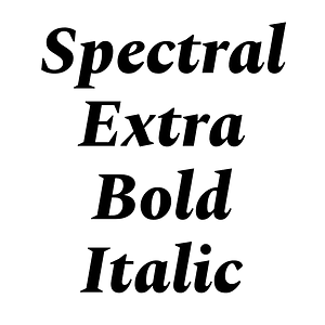 Spectral Extra Bold Italic