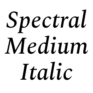 Spectral Medium Italic