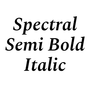 Spectral Semi Bold Italic