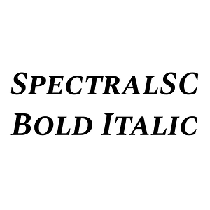 SpectralSC Bold Italic