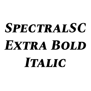 SpectralSC Extra Bold Italic
