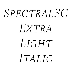 SpectralSC Extra Light Italic