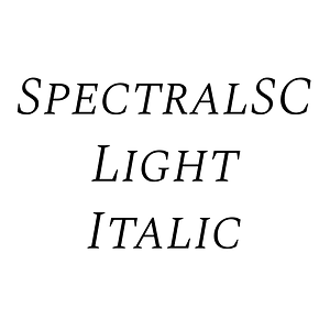 SpectralSC Light Italic