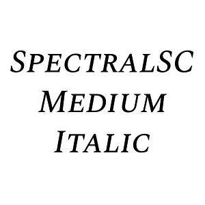 SpectralSC Medium Italic