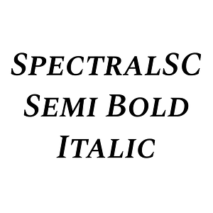 SpectralSC Semi Bold Italic