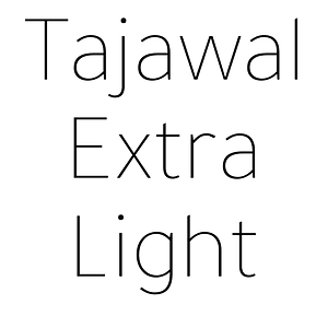 Tajawal Extra Light