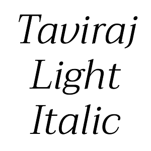 Taviraj Light Italic