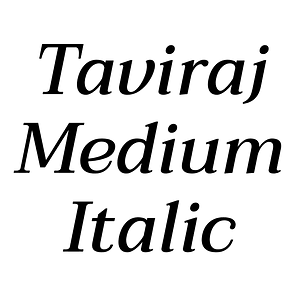 Taviraj Medium Italic