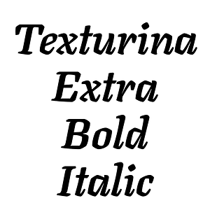 Texturina Extra Bold Italic