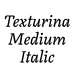 Texturina Medium Italic