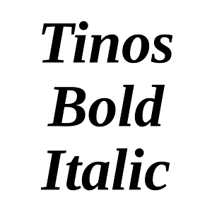 Tinos Bold Italic