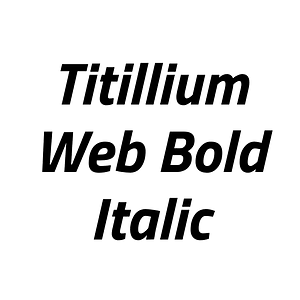 Titillium Web Bold Italic