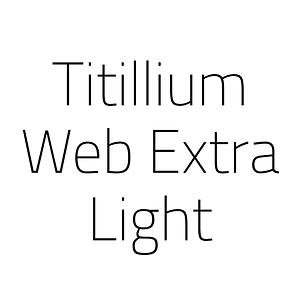 Titillium Web Extra Light