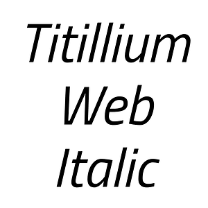 Titillium Web Italic