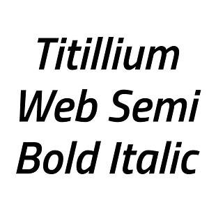 Titillium Web Semi Bold Italic