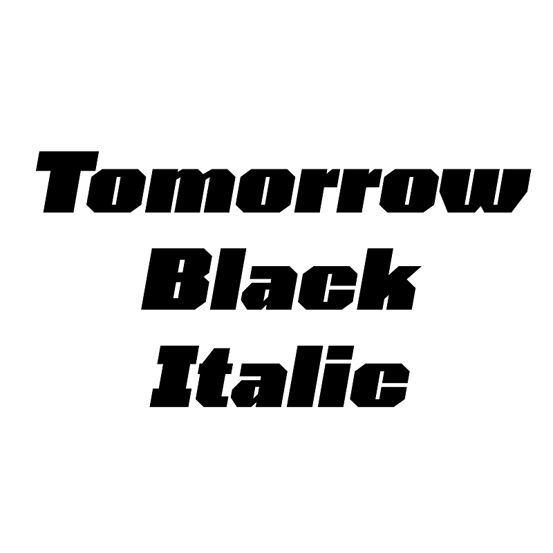 Tomorrow Black Italic
