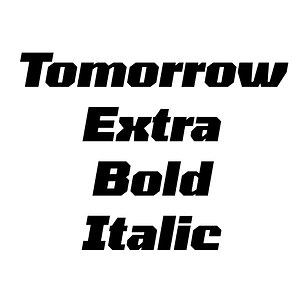 Tomorrow Extra Bold Italic