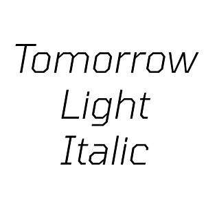 Tomorrow Light Italic