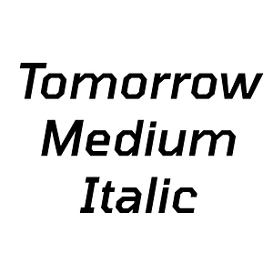 Tomorrow Medium Italic