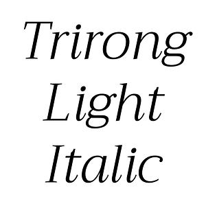 Trirong Light Italic