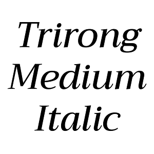 Trirong Medium Italic