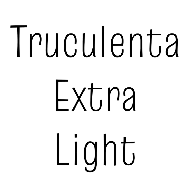 Truculenta Extra Light - Free fonts on creazilla.com