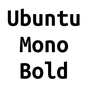 Ubuntu Mono Bold