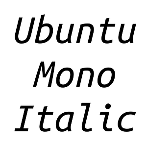 Ubuntu Mono Italic