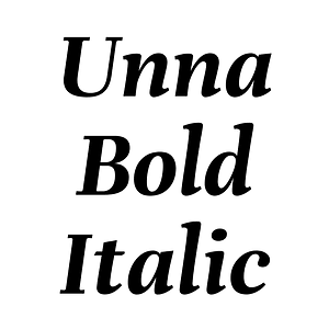 Unna Bold Italic