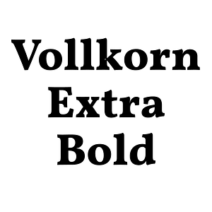 Vollkorn Extra Bold