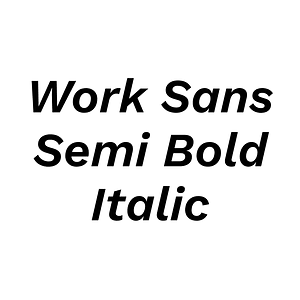Work Sans Semi Bold Italic