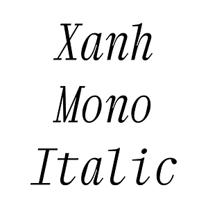 Xanh Mono Italic
