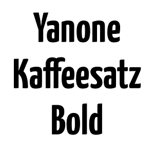 Yanone Kaffeesatz Bold