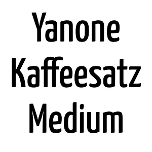 Yanone Kaffeesatz Medium