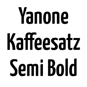Yanone Kaffeesatz Semi Bold