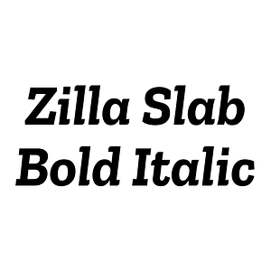 Zilla Slab Bold Italic