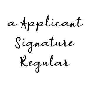 a Applicant Signature Regular