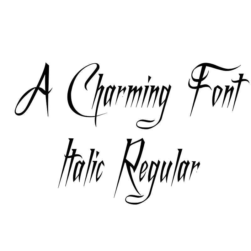 A Charming Font Italic Regular
