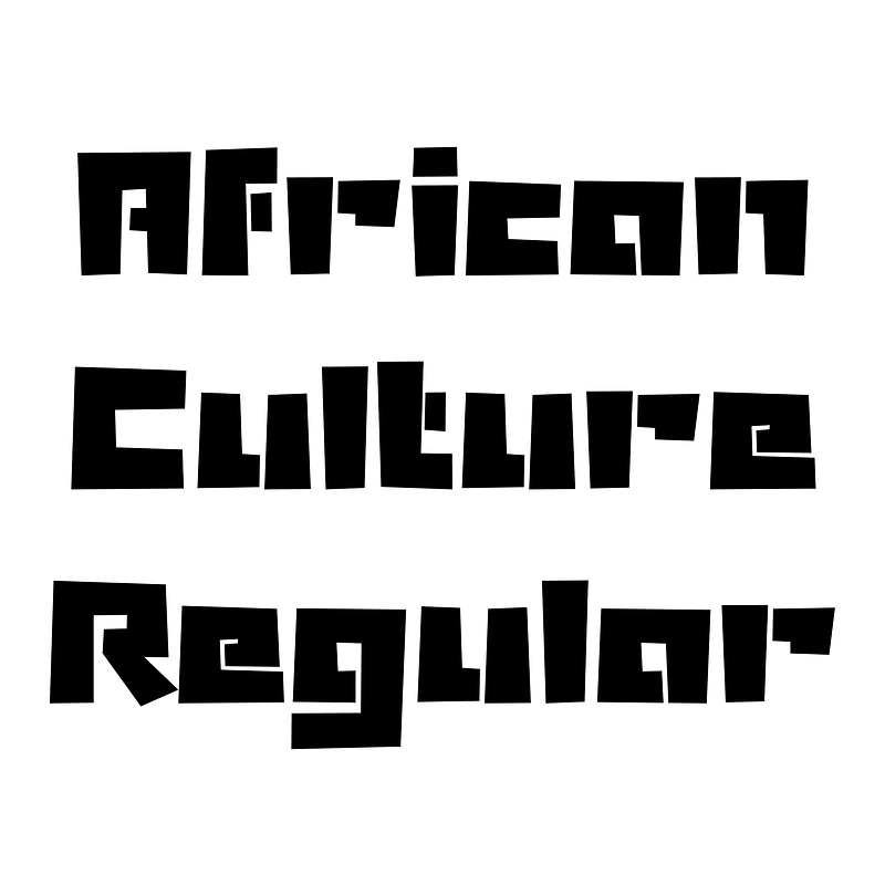 African Culture Regular - Free fonts on creazilla.com