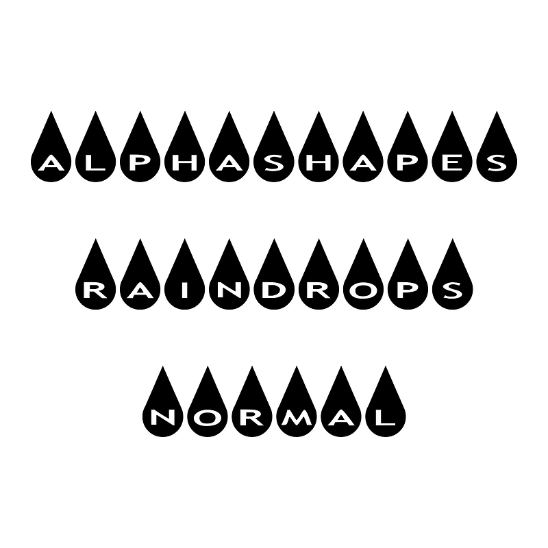 AlphaShapes raindrops Normal