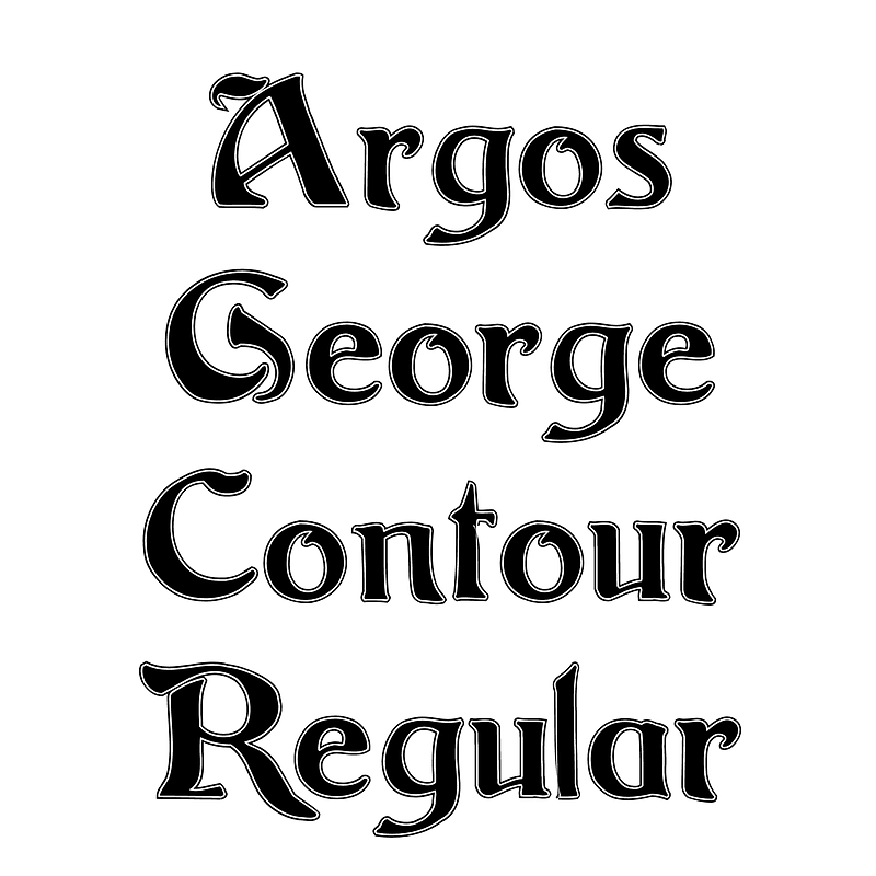 Argos George Contour Regular - Free fonts on creazilla.com