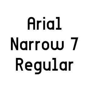 Arial Narrow 7 Regular