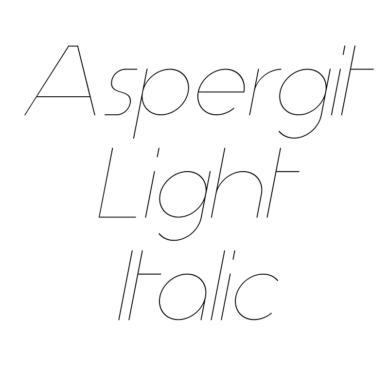 Aspergit Light Italic