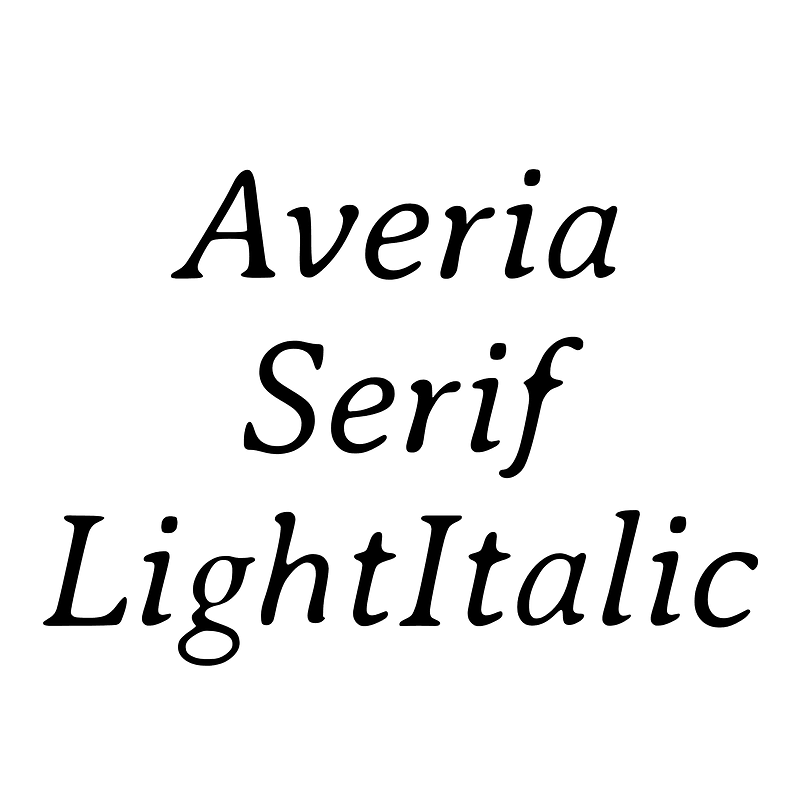 Averia Serif LightItalic