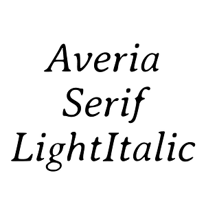 Averia Serif LightItalic