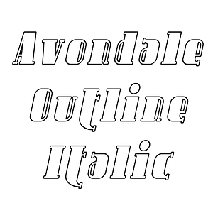 Avondale Outline Italic