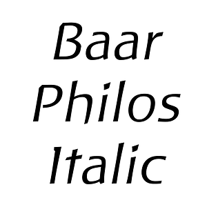 Baar Philos Italic