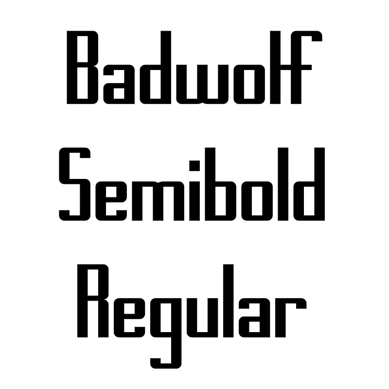 Badwolf Semibold Regular